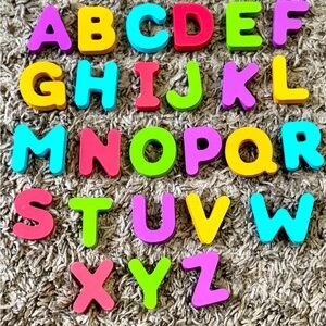 Wooden Alphabet and numbers in shapes